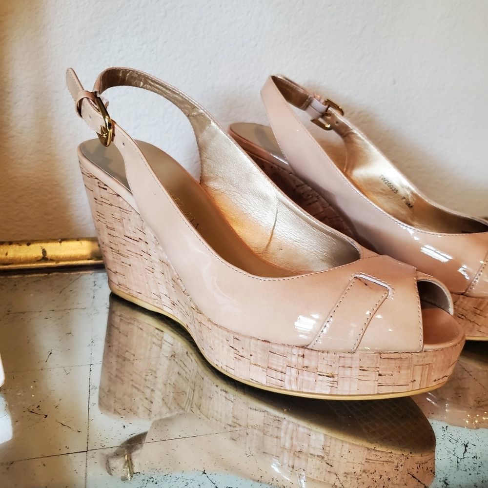 Stuwart Weitzman wedge nude patent